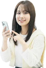 スマホを持つ女性