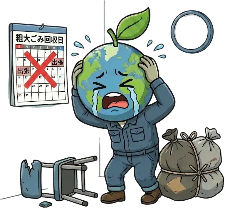 粗大ごみの回収日に都合が合わない